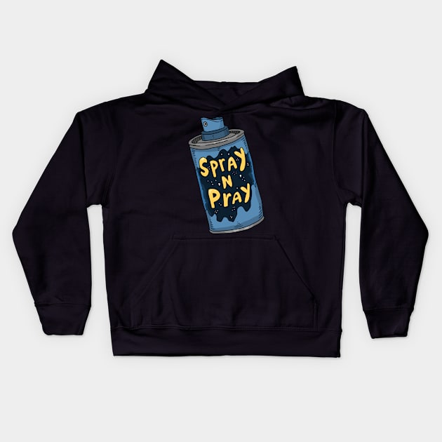 spray and pray, graffiti paint can. Kids Hoodie by JJadx